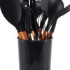 11 Pcs Silicone Kitchenware Set Heat Resistance Wooden Handle Kitchen