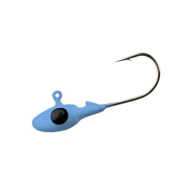 Crappie Pro Mo' Glo Glow-in-The-Dark Jig Heads for Soft Plastic Crappie Fishing Baits, Accessories for Freshwater Fishing, Pack of 10, Blue Glo, 1/8 oz