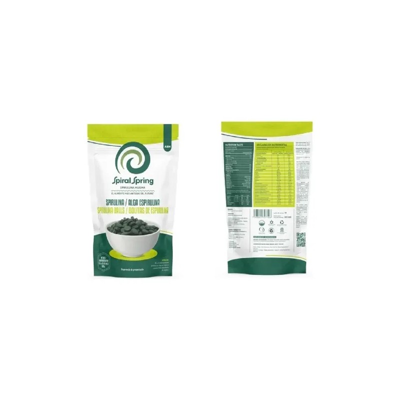 Alga Espirulina Máxima Orgánica 500 Tab Vegan Kosher 250 G