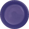 Small 7" Plastic Disposable Plates -Vibrant Solid Colors Appetizer Dessert