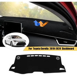 Xukey For 2019-2025 Toyota Corolla Accessories Dashboard Dash Mat Sun Cover Pad Black