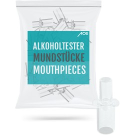 ACE Alcohol Tester Mouthpieces - 100x Mouthpieces A, Q, X, AF-33 - Storage Pack with 25 Alcohol Tester Mouthpieces