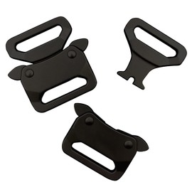 Paracord Bracelet Buckles 2 Pack Metal Side Quick Release Tactical Belt Buckle DIY Necklace Bag Accessories TXZWJZ (Black, 3/4in (20mm))