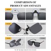 TERAISE Clip On Sunglasses Flip up HD Polarized Unisex for
