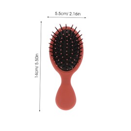FRCOLOR Mini Detangling Hair Brush Set 6pcs Small Travel Hair Brush Soft Bristles for Home and Travel