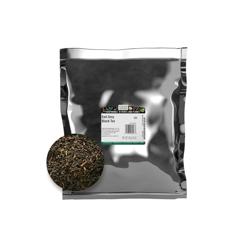 Frontier Co-op Earl Grey Black Tea, 1-pound Bulk Bag, Smoky