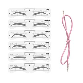KKPLZZ Molde de plástico para Cejas, Moldeador de Cejas Suave PEVA, Modelo de Maquillaje de Bricolaje con Banda elástica, Maquillaje para Cejas,...   
