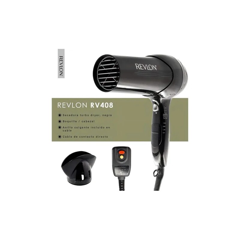 Secadora de cabello RevlonEssentials RV408 negra