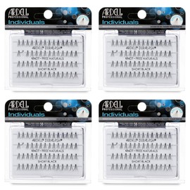 Ardell Ardel Individual Face Lashes - Short, Black, Easy to Apply for a Natural Look DIY Cluster Extension Effect 4 Pack 56 Count / 아르델 개별 페이스 속눈썹 - 짧고 검은색이며 내추럴 룩 DIY 클러스터 연장 효과를 위한 간편한 적용 4팩 56 Count