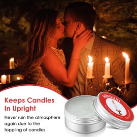 Enhon 3 Pack 6oz Candle Stick Glue Adhesive for Taper to Hold Candles in Place