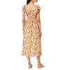 Moon River Women's Ruffle Smocked Shirred midi Dress, Brown Multi,
