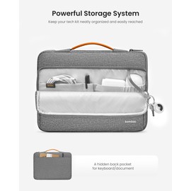 tomtoc 360 Protective Laptop Carrying Case for 13 Inch MacBook Air M3/A3113 M2/A2681 M1/A2337 2024-2018, MacBook Pro M2/A2686 M1/A2337 2022-2016, 13-in Surface Pro 10/9/8/X, Water-Resistant Laptop Bag