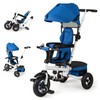 HONEY JOY Tricycle, 5-in-1 Folding Baby Trike Stroller w/Adjustable Handle