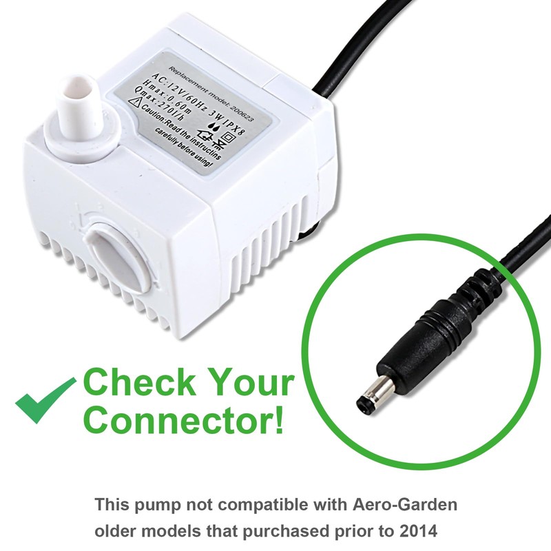 200623 Aero-Garden Pump with 20 Filters, Ultra Quiet Pump Fit