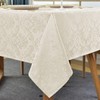 SASTYBALE Jacquard Tablecloth Rectangle 52 x 70 Inch Beige, Spill