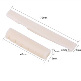 Bnineteenteam Guitar Bridge Saddle and Nut Set with Guitar Nut, Guitar Saddle, File Set and DIY Luthier Maintenance Tool for Sandpaper