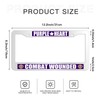Haocean Purple Heart Combat Wounded License Plate Rust-Proof Aluminum Holder