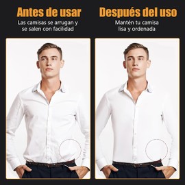 Ausein Sujetador de Camisas para Hombre, 1 Par Tirantes de Pierna para Camisa Con Antideslizante Abrazaderas de Bloqueo, Sujetadores para Camisa Ajustables Elásticos, Shirt Stays para diario y trabajo