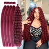 Burgundy Braiding Hair Pre stretched Curl Boho Hair for Braiding