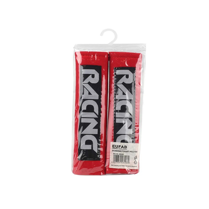 LAS Racing 28208 Seat Belt Pads, Red, Pack of 2