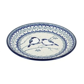 Blue Rose Polish Pottery Bluebird Dessert Plate