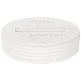 Spears P110 Series PVC DWV Pipe Fitting, Flush Plug, 2-1/2" NPT Male