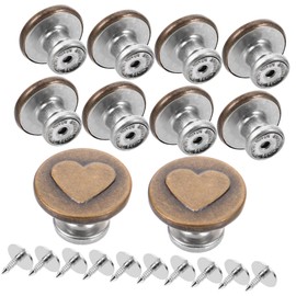 DOITOOL 10Pcs Metal Pants Button Replacement Jean Button Pins for Easy Waistline Stylish Design for Jeans Women Pants