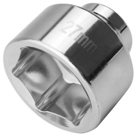 Shonee Enchufe de filtro de combustible de perfil bajo de 27 mm para Mercedes, Volkswagen, Hyundai, Kia, Mini y coches inteligentes con tapas de filtro de aceite de 27 mm, herramienta de extracción de filtro de aceite de 3/8 pulgadas