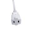 Short Extension Cord 1 Ft, White 2 Prong, 18 AWG
