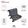 SwissGear 8020 Eclipse Hardside Expandable Luggage with Spinner Wheels, Cream,