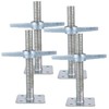 Scaffold 12" Adjustable Leveling Galvanized Screw Jack with Base Plate,