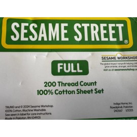 Sesame Street New Elmo Sesame Street Full Sheet Set 4-Piece Cotton Sheets 200 TC