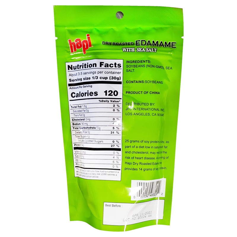 Hapi Dry Roasted Edamame with Sea Salt (6 Pack, Total
