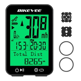 Bikevee GPS Bike Computer, 2.4" Display, IPX7, 8 Languages, Green Backlight