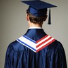 USA And Israel Flag Graduation Stole, Satin Embroidery Graduation Sash