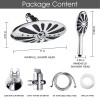BRIGHT SHOWERS NEW Overhead Rain Showerhead and Handheld Shower Head