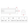 sourcing map Pack of 20 M3 35 + 6 mm