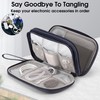 Teskyer Cable Organiser Bag, Portable Double Layer Travel Tech Pouch,