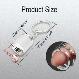 Mearo Six Speed Manual Transmission Gear Shift Fidget Toy Keychain, Automotive Part Car Keychain Key Chain Accessories (White)