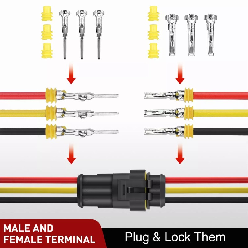 Nilight 622PCS 1 2 3 4 5 6 Pin Electrical