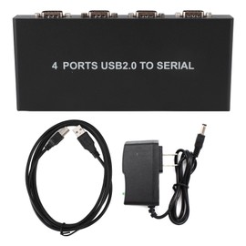 USB to 4 Port RS232 Serial Adapter Supports Bidirectional Transmission 4 Ports USB 2.0 to Serial Adapter for Windows 10 8 7 for OS X 100‑240V US Plug