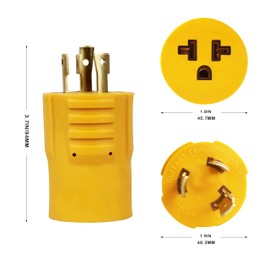 NEMA L5-30P to 5-15/20R 6-15/20R RV Generator Adapter，Marine 30 Amp to 110V 15 Amp/120V 20Amp Household Regular Inlet Connector