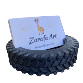 3D Printed Tire Business Card Holder - Wheel Shop Display Stand Desktop Countertop Organizer for Auto Enthusiasts - PLA Material