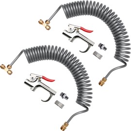 Vitonsbay Air Blow Gun for Semi Truck Air Seat Blow Gun Kit with 11.5-Foot Hose and Fittings DOT ASE Air Duster Blower Gun（2pcs)