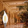 LED 5.5W Flame Tip Clear Filament Chandelier Light Bulb, 60W