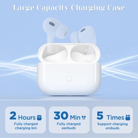 JKV Wireless Charging Replacement for AirPod Pro 1 2 Charging Case with Type-C Port, Only Compatible with Air Pods Pro 1st 2nd Charger Case with Blue Tooth Pairing Sync Button, no Airpod