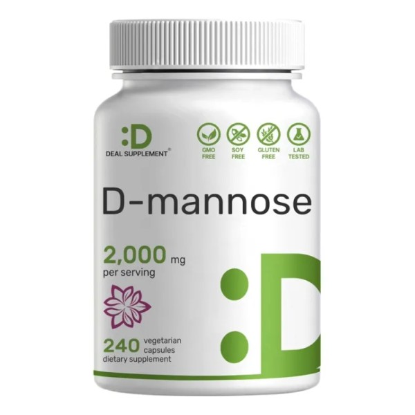 D Mannose 2000mg Salud Urinaria (240 Caps Veganas) Americano Sabor