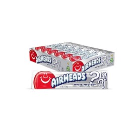 Airheads Full-Size Candy Bars, Taffy Candy Bulk Pack, Individually Wrapped, White Mystery Fruit Flavor Artificially Flavored, 36 Count Box