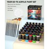 Nicpro 36 Colors Acrylic Paint Set with 12 Brushes &