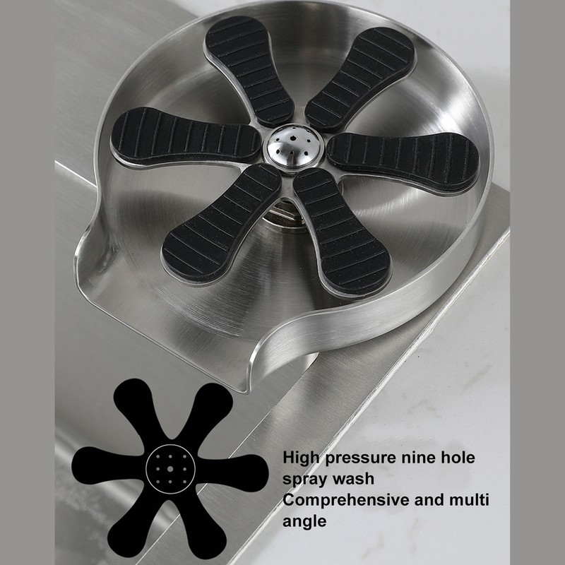 Kitchen Sink Glass Rinser 304 Stainless Steel Sink Cup Washer